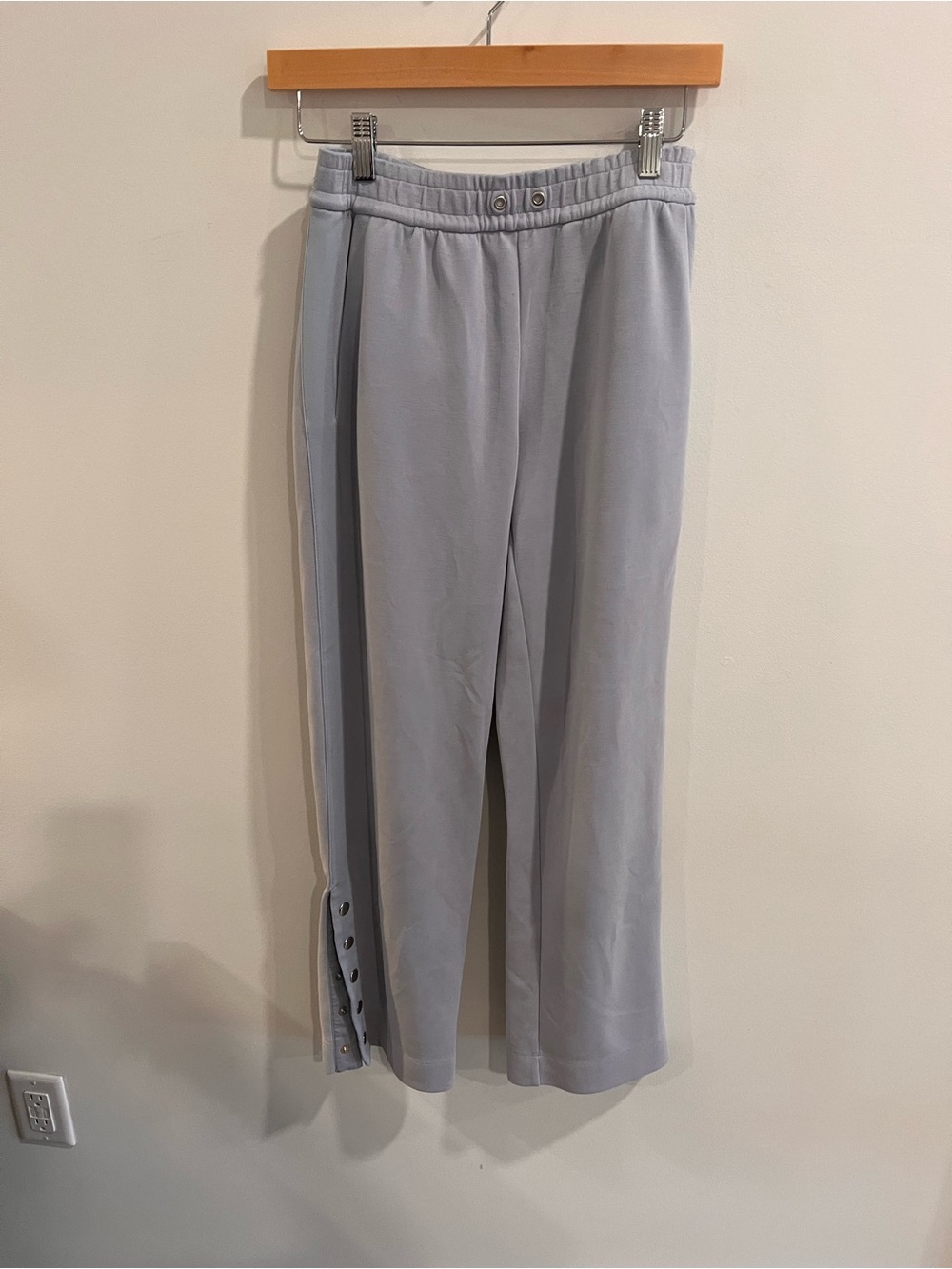 Club Monaco Soft Knit Snap Hem Wide Leg Pants Size Small